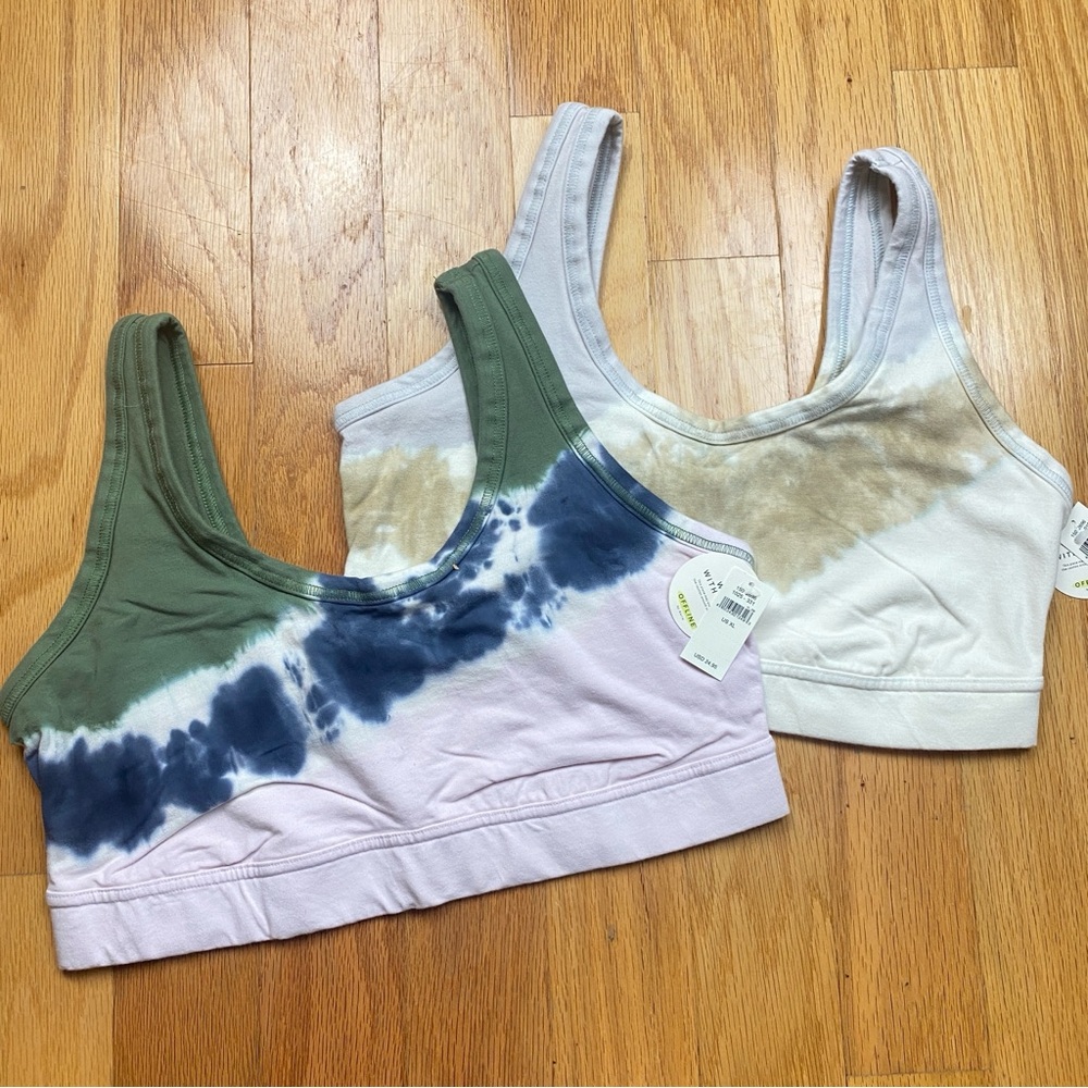 aerie Tie Dye OFFLINE Loungewear Bralettes (Set of 2)
